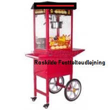 Popcornsmaskine med vogn